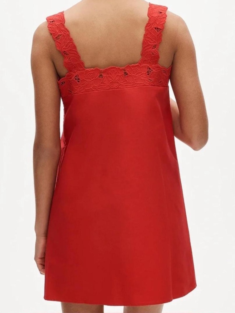 J. Crew Red Lace-Trim Chemise - Picture 5 of 8